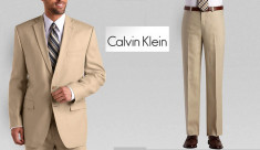 Calvin Klein MAN ORIGINAL. COSTUM Barbati, &amp;quot;HUDSON&amp;quot;, 2 nasturi, SUPER PRET!. Marime 50 (aprox L) OUTLET ARAD. Produse NOI originale REDUSE! foto