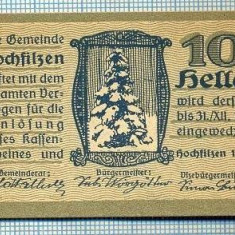 1926 BANCNOTA NOTGELD - AUSTRIA - 10 HELLER - anul 1920 -SERIA FARA -starea care se vede