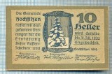 1936 BANCNOTA NOTGELD - AUSTRIA - 10 HELLER - anul 1920 -SERIA FARA -starea care se vede