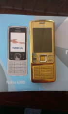 NOKIA 6300 AURIU GOLD Carcase originale ! IN CUTIE / POZE REALE foto