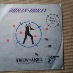 duran duran a view to a kill single disc 7" vinyl hit 1985 bond movie muzica pop