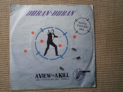 duran duran a view to a kill single disc 7&amp;quot; vinyl hit 1985 bond movie muzica pop foto