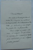 Scrisoare Petre P. Negulescu, scriitor si om politic, catre Maresalul Averescu