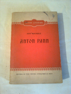 ANTON PANN ~ ION MANOLE ( studii literare ) foto