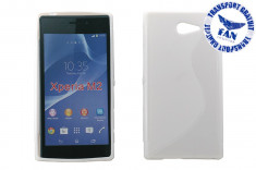 Husa Silicon Sony Xperia M2 Alb (Fan Courier gratuit) foto