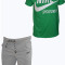 Compleu Nike Sportswear - Verde cu Gri - Masuri: S, M - de bumbac - Bermude + Tricou NIKE