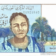 MAURITANIA █ bancnota █ 100 Ouguiya █ 1973 █ P-1 █ UNC █ necirculata