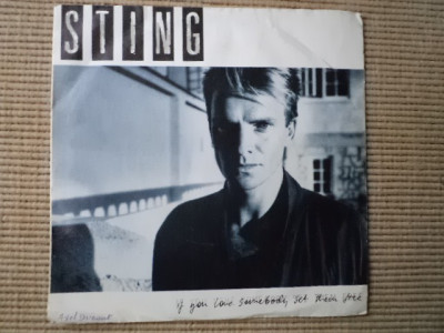 Sting If You Love Somebody Set Them Free 1985 disc single vinyl muzica pop rock foto