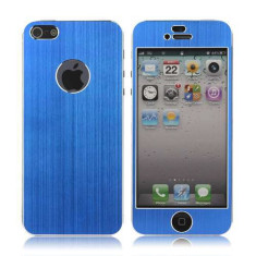 Skin Sticker Aluminiu Periat Albastru iPhone 5 foto