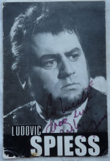 Autograful lui Ludovic Spiess pe un pliant de prezentare al acestuia foto