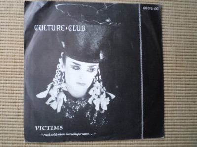 Culture Club Victims 1983 disc single 7&amp;quot; vinyl muzica synth pop soul virgin VG+ foto