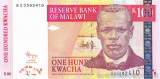 MALAWI █ bancnota █ 100 Kwacha █ 2011 █ P-54e █ UNC █ necirculata