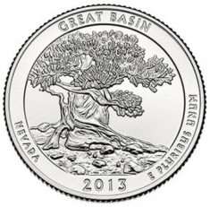 USA 25 cent 2013 D UNC Great Basin foto