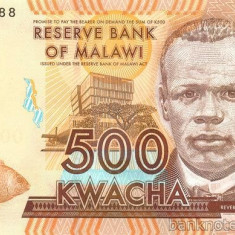 MALAWI █ bancnota █ 500 Kwacha █ 2012 █ P-61a █ UNC █ necirculata