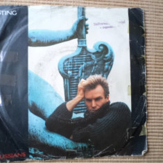 Sting russians disc single 7" vinyl 45 RPM muzica pop rock A&M records 1985 VG
