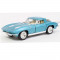 Chervolet Corvette Sting Ray 1963 Macheta Auto Scara 1:36 Kinsmart ALBASTRU