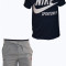 Compleu Nike Sportswear - Bleumarin cu Gri - Masuri: S - de bumbac - Bermude + Tricou NIKE
