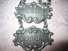 PLACUTE / DECOR DIN ZINC PENTRU STICLA DE WHISKY SI COGNAC foto