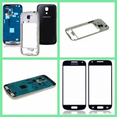 Carcasa rama fata geam sticla mijloc miez corp capac spate capac baterie capac acumulator Samsung i9190 i9195 Galaxy S4 mini S 4 S IV Originala NOUA foto