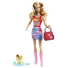 Papusi Barbie Fashionistas Cu Animale De Companie - Summer Cu Animal De Companie foto