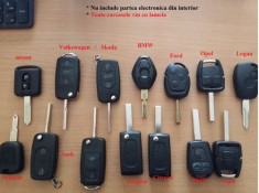 Carcasa cheie telecomanda + lamela Volkswagen / Audi / Skoda /Seat / Ford / Opel / BMW / Citroen / Peugeot foto