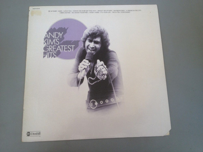 ANDY KIM - GREATEST HITS - (1974) - ABC REC- DISC VINIL/PICK-UP - made in USA