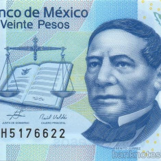 MEXIC █ bancnota █ 20 Pesos █ 2007 █ P-122 █ SERIE E █ POLYMER UNC necirculata
