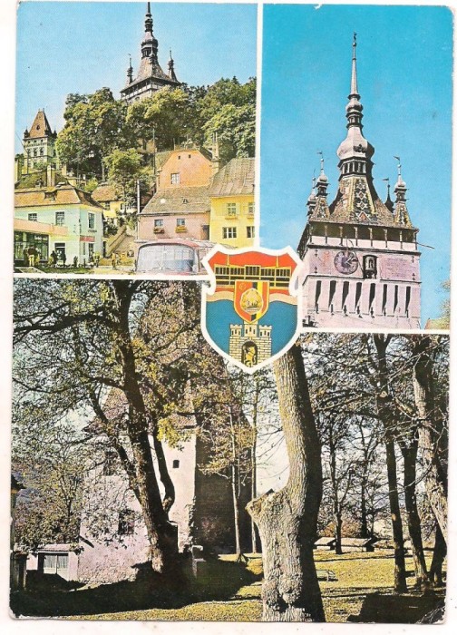 #carte postala(marca fixa)-SIGHISOARA-colaj