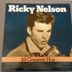 RICKY NELSON -20 GREATEST HITS (1987/SPA REC /PORTUGAL) - DISC VINIL/ROCK'N'ROLL