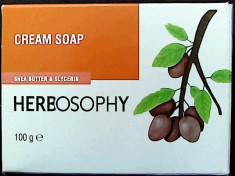 SAPUN CREMA SOLID &amp;quot;HERBOSOPHY&amp;quot; 100GR CU UNT DE SHEA SI GLICERINA -DOAR 2,79 LEI foto