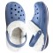 Sabotii femei CROCS captusiti cu blanita detasabila , cu eticheta - model CROCS TONE Lined Clog , culoare bijoue blue/cotton candy - marime W7 (37