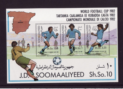 SOMALIA 1982 FOTBAL CUPA MONDIALA COTA MICHEL 15 EURO foto