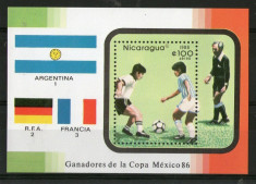 NICARAGUA 1986 FOTBAL CUPA MONDIALA foto