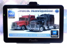 GPS NOU NAVIGATIE 7&amp;quot; inch CAMION TIR 2014 PilotOn HD A7C 800MHz garantie harti camion EUROPA + RO Mai 2014 ADR FTR TollCollect Zone Industr LIFEUPDATE foto