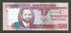 MOZAMBIC ? bancnota ? 500 Meticais ? 2006 ? P-147 ? UNC ? necirculata foto