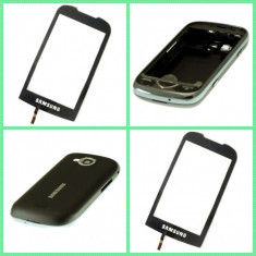 Carcasa rama fata cu touchscreen digitizer touch screen mijloc corp spate capac baterie capac acumulator Samsung S5660 Originala NOUA foto