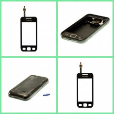 Carcasa rama fata cu touchscreen digitizer touch screen mijloc corp spate capac baterie capac acumulator Samsung S5250, 525 Wave525, S5750 wave 575 foto