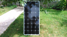 Panou Solar 150w Fotovoltaic Monocristalin, eficienta celule 17,5% ,produce curent pt bec led, pompa apa 12v, acumulatori , frigider 12v , invertor foto