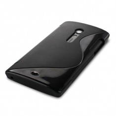 Husa Sony Xperia Ion silicon S-Line negru / negru (TPU) foto