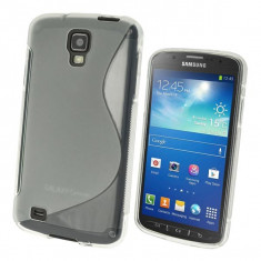 Husa Samsung i9295 Galaxy S4 Active silicon S-Line alb / transparenta (TPU) foto