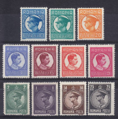 Romania 1930 - Carol II uzuale - serie MNH/MLH foto