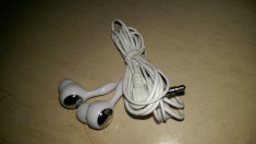 Casti Headset Handsfree 3.5mm Albe Original Allview cu microfon pe fir in ear Dopuri Cauciuc ! Livrare Gratuita ! foto