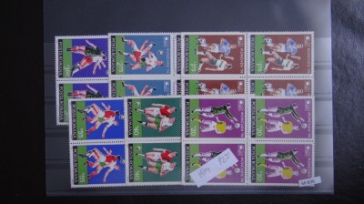 M636-campionatul mondial de fotbal-1974-blocuri de 4-nestampilate-guma originala foto