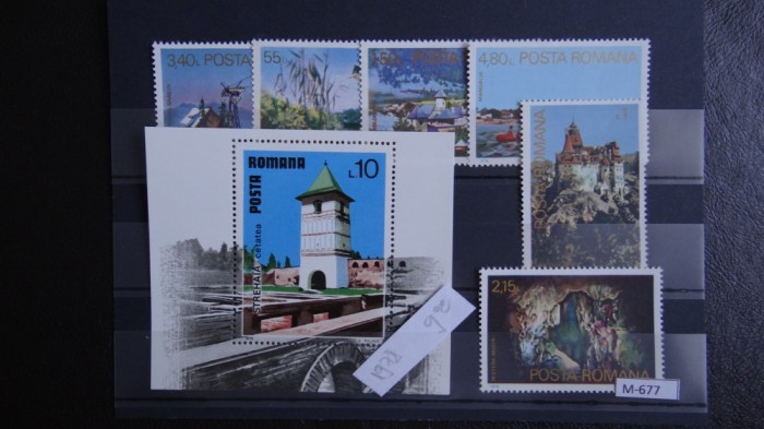 M677-obiective turistice1978-serie+colita-timbre nestampilate- guma originala;