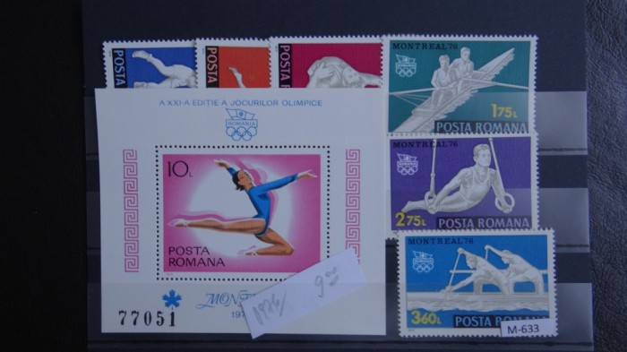 M633-jocurile olimpice Montreal 1976 serie colita-nestampilate - guma originala;