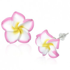 Cercei Fimo Florali Model Plumeria CFAN-086 foto