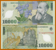 Romania, 10000 lei 2000, UNC_polimer, Isarescu foto