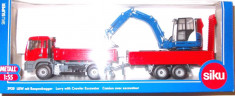 SIKU-SCARA 1/58- CAMION MAN CU REMORCA+ESCAVATOR- ++2501 LICITATII !! foto