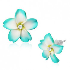 Cercei Fimo Florali Model Plumeria CFAN-075 foto