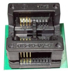 ADAPTOR PENTRU PROGRAMATOR DE MEMORIE | SOP8 TO DIP8 200MIL foto